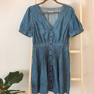 Madewell denim button up dress